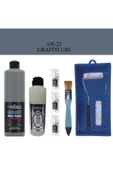 Cadence Boya Fayans Tezgah B-Ambiente Islak Zemin Aw-22 Grafiti Gri 500Ml Katalizör 30Gr Taş Vernik 250 Saten Rulo Set - 1