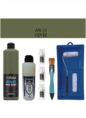 Cadence Boya Fayans Tezgah B-Ambiente Islak Zemin Aw-15 Ceviz 500Ml Katalizör 30Gr MAT Taş Vernik 250 Saten Rulo Set - 1
