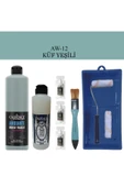 Cadence Boya Fayans Tezgah B-Ambiente Islak Zemin Aw-12 Küfyeşil 500Ml Katalizör 30Gr Taş Vernik 250 Saten Rulo Set - 1