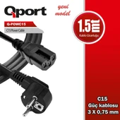 QPORT Q-POWC15 1.5M C15 POWER GUC KABLOSU - 1