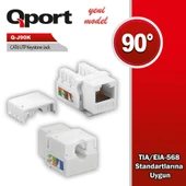 QPORT Q-J90K CAT6 90 DERECE KEYSTONE JACK - 1