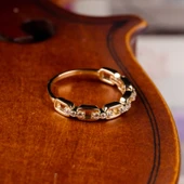 14 Ayar Altın Trend Taşlı Yüzük - 3