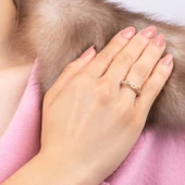 14 Ayar Altın Trend Taşlı Yüzük - 1