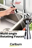 Premium 720 Derece Dönebilen Kaliteli Şık Lavabo Mutfak Banyo 3 Fonksiyonlu Metalik Musluk Başlığı - 4