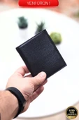 Hakiki Deri Erkek Cüzdan Dik Model – 12 Kart - Bozuk Para Bölmeli - İsim Baskılı - Minimalist Tasarım - 3
