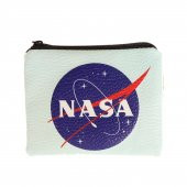 MAVİ NASA TASARIMLI SÜET BOZUK PARA CÜZDANI - 1