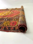 112 x 167 cm Yıkanabilir  Küçük Boy Sarı tonları olan El Dokuma Uşak Kilimi - 3