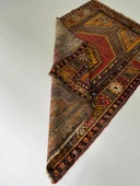 112 x 167 cm Yıkanabilir  Küçük Boy Sarı tonları olan El Dokuma Uşak Kilimi - 8