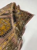 92x193cm Pastel Renkli Vintage Türk Kilim Halısı, El Dokuma, Yün, Bohem Tarzı, Küçük Alan Halısı - 4