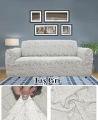 upmall Koltuk Örtüsü Koltuk Kılıfı Jakarlı Esnek Ve Lastikli Yıkanabilir 3 Kişilik Çekyat Örtüsü Bir Adet thumbnail 3