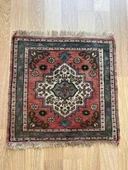 57x60 cm Küçük Vintage El Dokuma Kilim, Çiçek Desenli Geleneksel Türk Halısı, Küçük Dekoratif Halı, Harika Hediye - 1