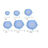 6 lı Tazeliği Koruyan Silikon Strech Kapaklar Tabak Bardak Bonesi Kahvaltı Saklama Kabı Streç Kapak - 3