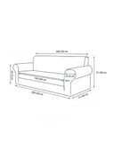 upmall Streç Lastikli Esnek Yikanabilir Kare Desen Berjer Üç Kişilik Koltuk Örtüsü Koltuk Kılıfı (Bir Adet) - 10