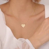 925 Ayar Gümüş Kalp Formunda Puzzle Kolye thumbnail 2