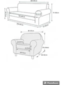 upmall Bürümcük Koltuk ,kanepe , Çekyat Örtüsü, Lastikli Koltuk Kılıfı 3311TAKIM - 8