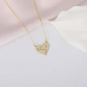 925 Ayar Gümüş Kalp Formunda Puzzle Kolye thumbnail 3