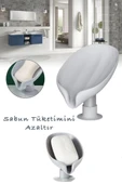 Vantuzlu Su Giderli Katı Sabunluk Banyo Mutfak İçin Süngerlik Su Tutmaz Sabun Kutusu - 1