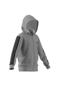 adidas Unisex Çocuk   Sweatshirt J 3S FL FZ HD JD6493 - 11