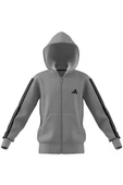 adidas Unisex Çocuk   Sweatshirt J 3S FL FZ HD JD6493 - 12