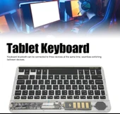 Samsung Galaxy Tab S6 Lite LTE P617 Uyumlu Kablosuz Bluetooth Şarjlı Transparan Rgp 7 Renk Işıklı Klavye - Gri - 4