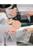 20 cm Çizilmez Tel Bulaşık Bezi Çizmez Tencere Teflon Tava Ocak Ovma Temizlik Süngeri Yağ Sökücü Bez thumbnail 4