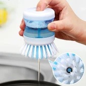 Sıvı Deterjan Hazneli Bulaşık Yıkama Fırçası Mutfak Banyo Lavabo Ocak Temizlik Süngeri - 2