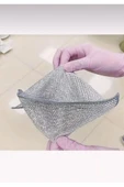 20 cm Çizilmez Tel Bulaşık Bezi Çizmez Tencere Teflon Tava Ocak Ovma Temizlik Süngeri Yağ Sökücü Bez thumbnail 8