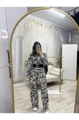 ZEBRA DESENLİ BELİ LASTİKLİ PANTOLON - 1