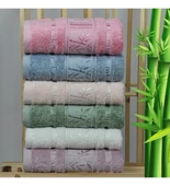 6 Adet Bambu El Havlusu 50x90cm El Yüz Havlu Seti - 1
