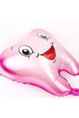 Diş Şeklinde Folyo Balon Pembe thumbnail 2