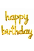 Happy Birthday Folyo Balon Altın - 1