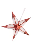 Yıldız Karton Katlanan Hologramlı Kırmızı 60 Cm - 2