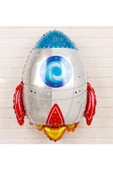 Uzay Astronot Uzay Gemisi Roket 5 Yaş Balon Set Uzay Astronot Konsept Doğum Günü Set thumbnail 3
