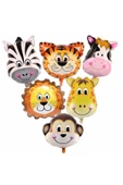 Safari Pembe Hayvanlar 5 Yaş Balon Set Safari Konsept Doğum Günü Set Yaş Balon Set - 2