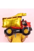 Kamyon 1 Yaş Inşaat Balon Set Yıldız Balon Folyo Set Konsept Doğum Günü Set Yaş Balon Set - 2
