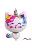 Unicorn Kedi Kitty Konsept 4 Yaş Balon Unicorn Konsept Doğum Günü Set Yaş Balon Set thumbnail 2