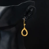 Damla Model Sallanan 14 Ayar Altın Küpe - 2