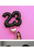 Siyah Rakam Balon Folyo 2 Yaş Rakam Balon 76cm (34 Inc Helyum Uyumlu) thumbnail 4