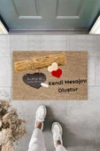 Dijital Baskı Kişiye Özel İç Kapı Dekorasyon Paspas  PS11248 - 3