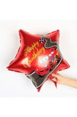 7 Yaş Siyah Rakam Balonlu Şimşek Mcqueen Balon Seti Arabalar thumbnail 5