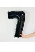 Siyah Rakam Balon Folyo 7 Yaş Rakam Balon 76cm (34 Inc Helyum Uyumlu) - 2