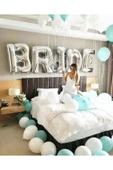 Bride Yazılı Büyük Boy Harf Folyo Balon Renkli Bekarlığa Veda Partisi Gelin Damat - 1