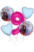 Frozen 9 Yaş Balon Set Elsa Balon Folyo Balon Set Konsept Karlar Ülkesi Doğum Günü Set Yaş Balon - 1