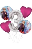 Frozen 3 Yaş Balon Set Elsa Balon Folyo Balon Set Konsept Karlar Ülkesi Doğum Günü Set Yaş Balon thumbnail 1