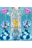 Frozen Elsa 5 Yaş Balon Seti Karlar Ülkesi Konsept Helyum Balon Set Frozen Elsa Doğum Günü Set - 1