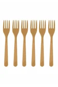 Plastik Çatal 25'li Altın Gold - 1