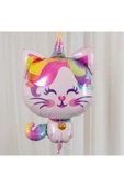 Unicorn Kedi Kitty Rakam Konsept 4 Yaş Balon Doğum Günü Set Yaş Balon Set thumbnail 3