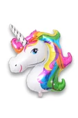 Gökkuşağı Unicorn Konsept 3 Yaş Balon Doğum Günü Set Gökkuşağı Unicorn Yaş Balon Set thumbnail 2
