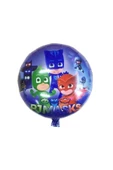 Pijamaskeliler Yaş Balon Seti Pjmasks Konsept Helyum Balon Set Pijamaskeli Doğum Günü Set - 2