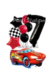 Cars Şimşek Mcqueen Yarış Arabası Konsept 7 Yaş Balon Set Cars Arabalar Doğum Günü Balon Set - 1